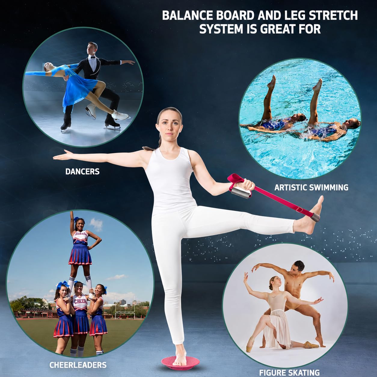 Amazon | Cheer Flyerスタントトレーナーバランスボード&レッグ