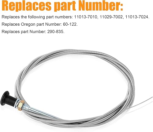 Miniatura 7 de Carburador universal Push Pull Choke Control Cable para 60-122 60122 290-835 290835 Tractor cortacésped 96" Conducto Go Kart Carts Mini Bike Oregon