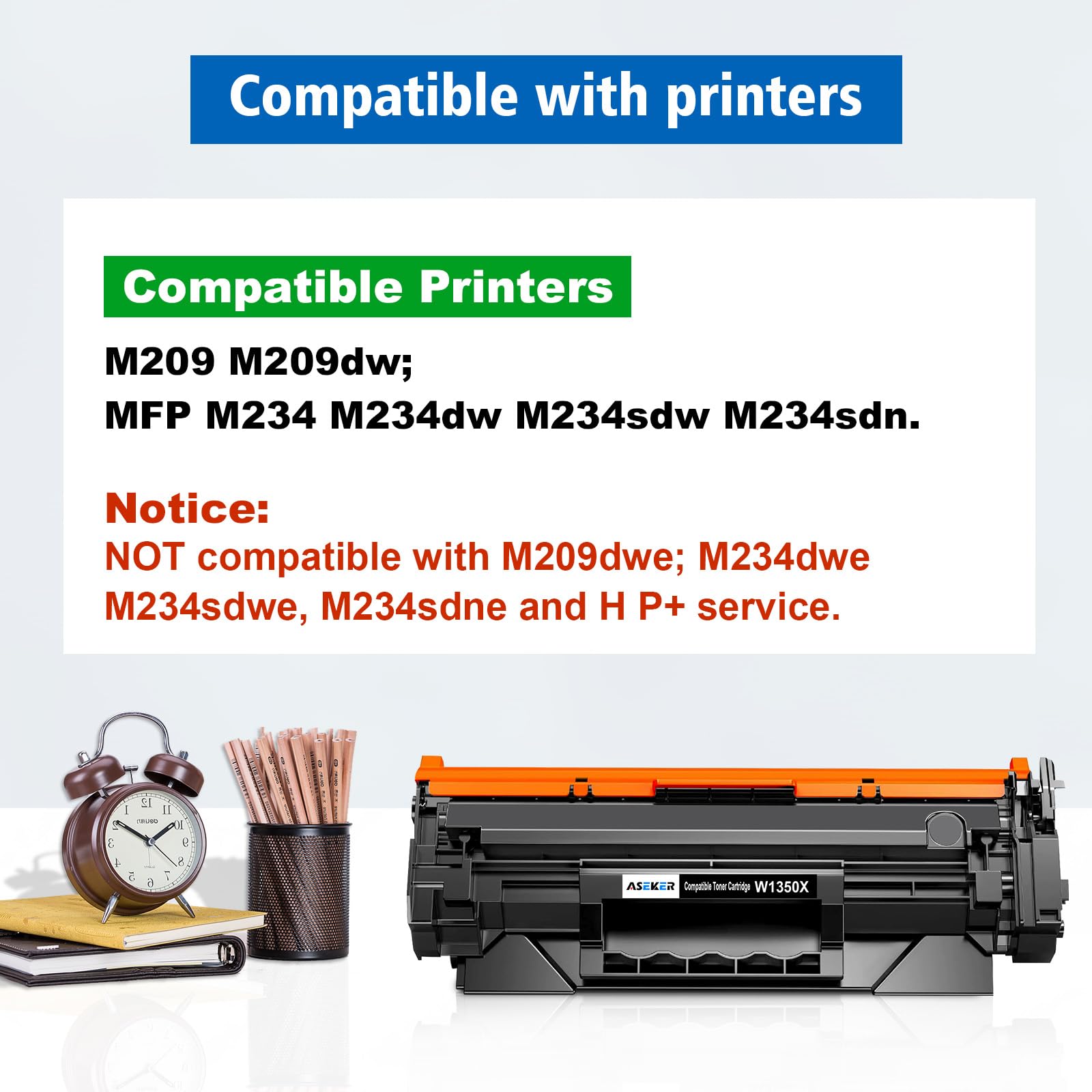 135X W1350X ( 135A W1350A ) Toner di Cartuccia [con chip] Alta Resa 2400 pagine Compatibile per HP LaserJet M207dw M209 M209d M209dw M234 M234d M234dw M234sdw M234sdn M235sdw Stampanti