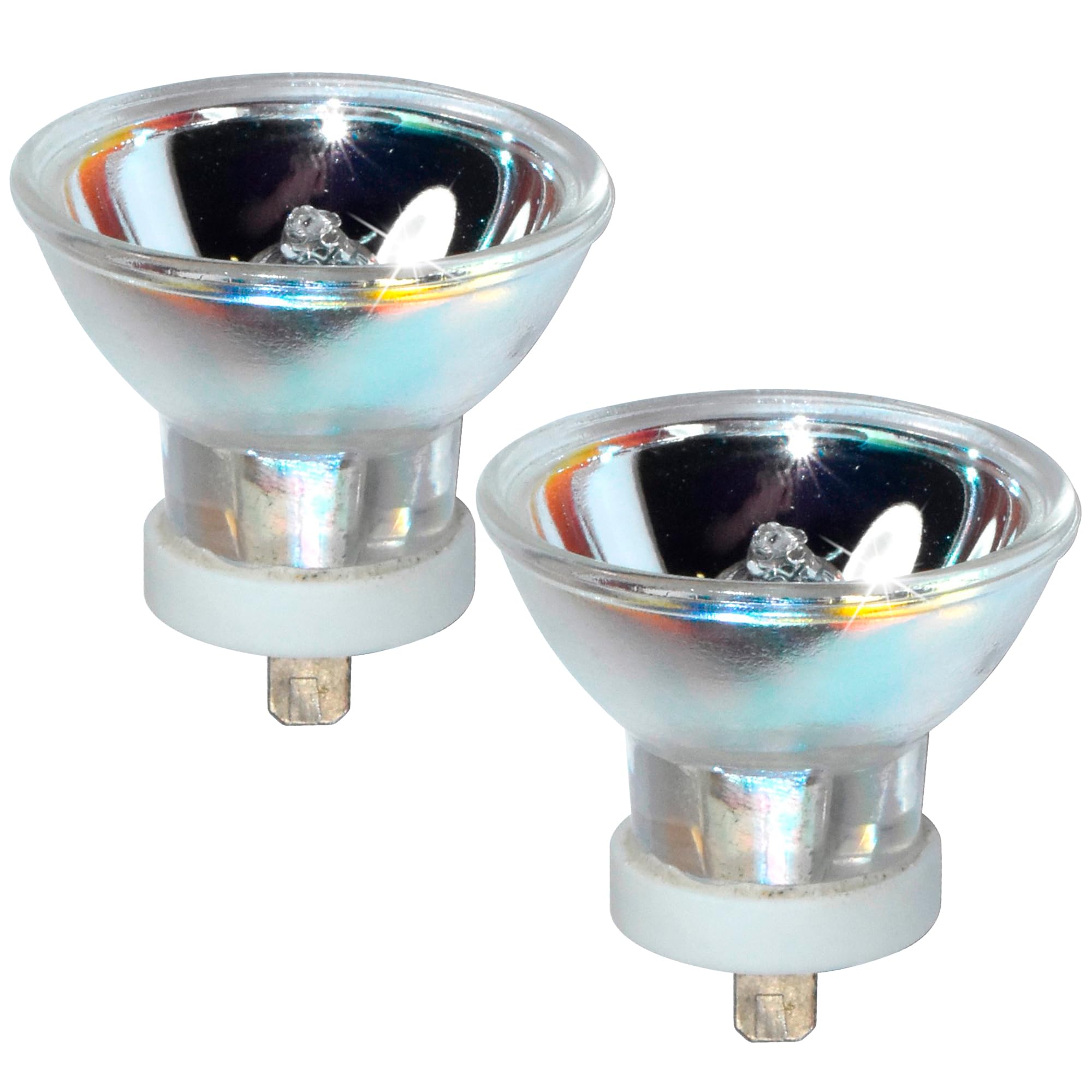 HQRP 2-Pack 12V 75W MR11 Shape G5.3-4.8 Base Halogen Lamp Bulb 
