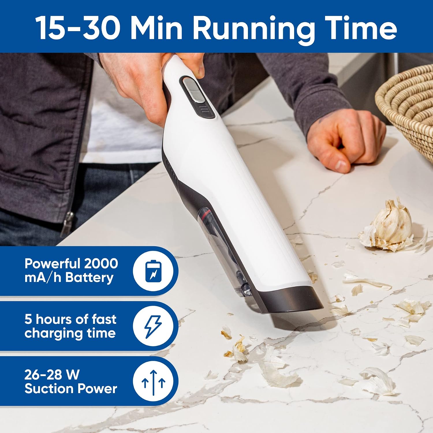 BRITECH Cordless Lightweight Stick Vacuum Cleaner, 300W Motor for Powerful Suction 40min Runtime, LED Display Screen & Headlights, Great for Carpet Cleaner, Hardwood Floor & Pet Hair (Red)