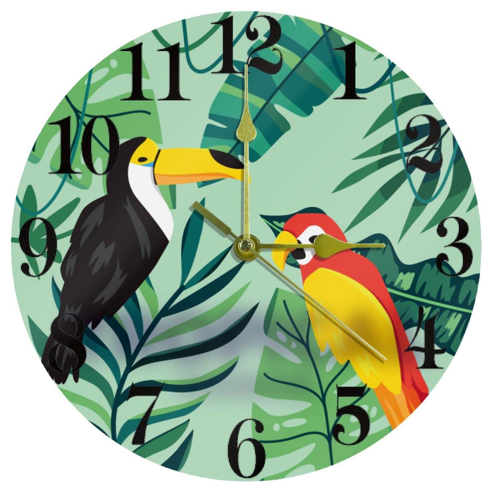 Horloge murale ronde silencieuse Flamenco à quartz pour bureau