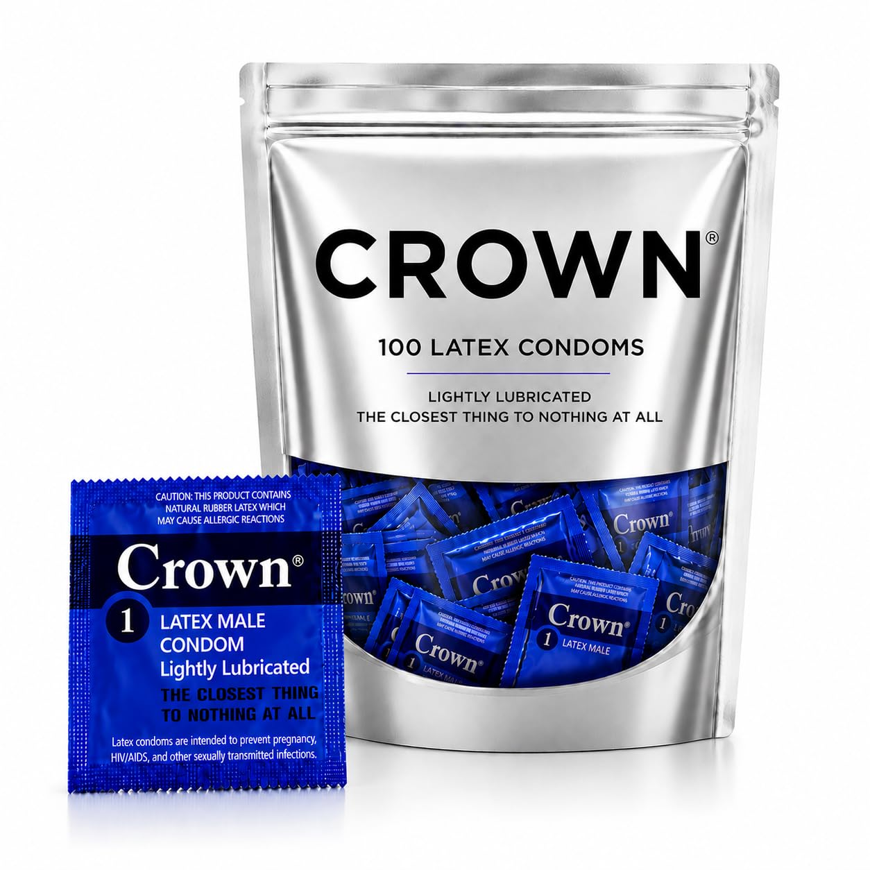 Crown Condoms 100 Count Bulk Pack
