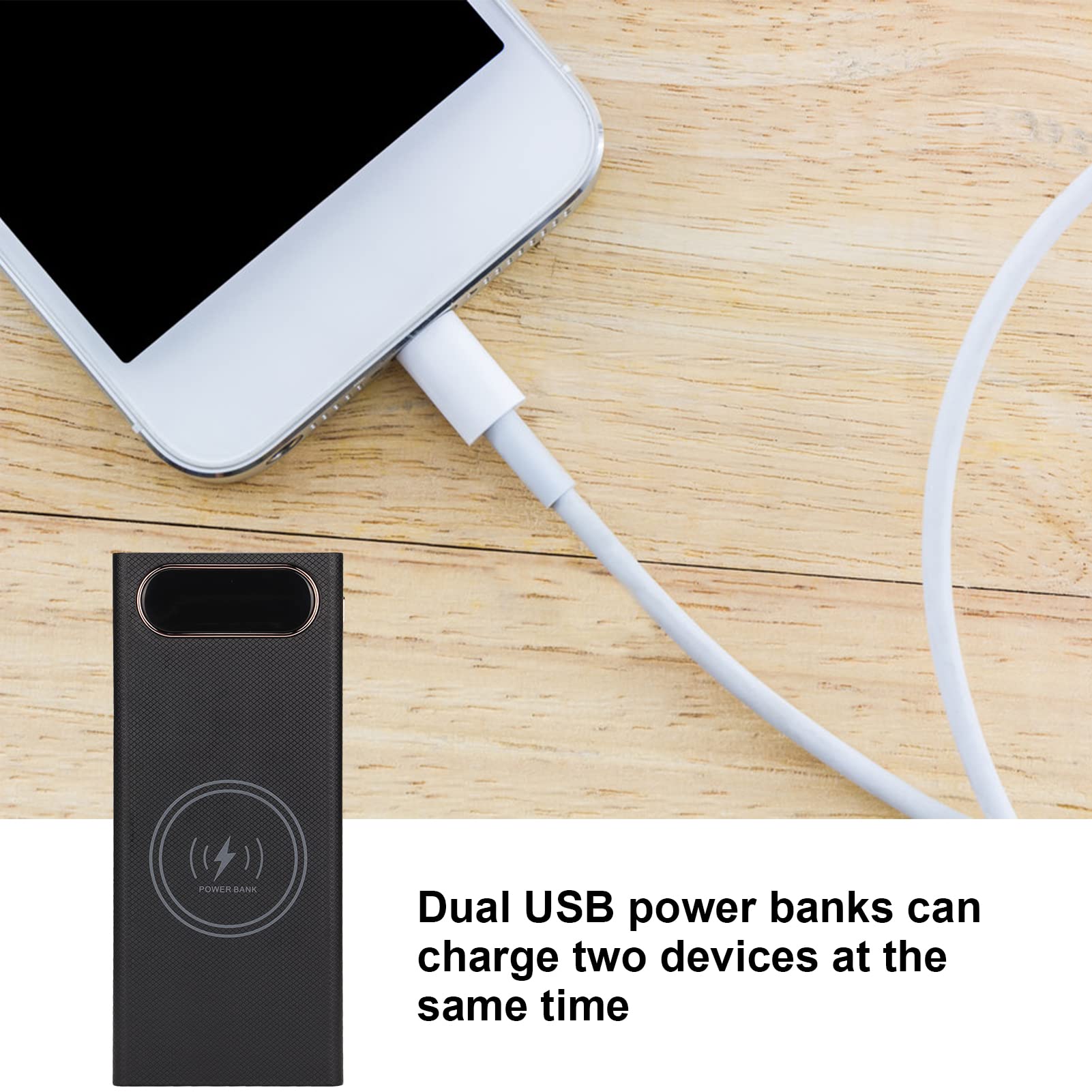 Zunate Power Bank Shell, 20 X Batterie Power Bank Case DIY Kit 22.5W Rapide de la Batterie avec écran LCD, Support Micro/Type C/USB(Blanc