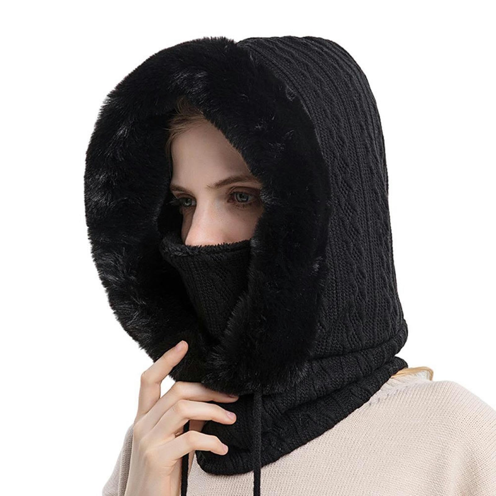 Sombrero De Invierno Invierno Tibio con Sombrero De Vellón Campón A Prueba De Viento Bufanda De Cuello Térmico Transpirable Gorro De La Cara