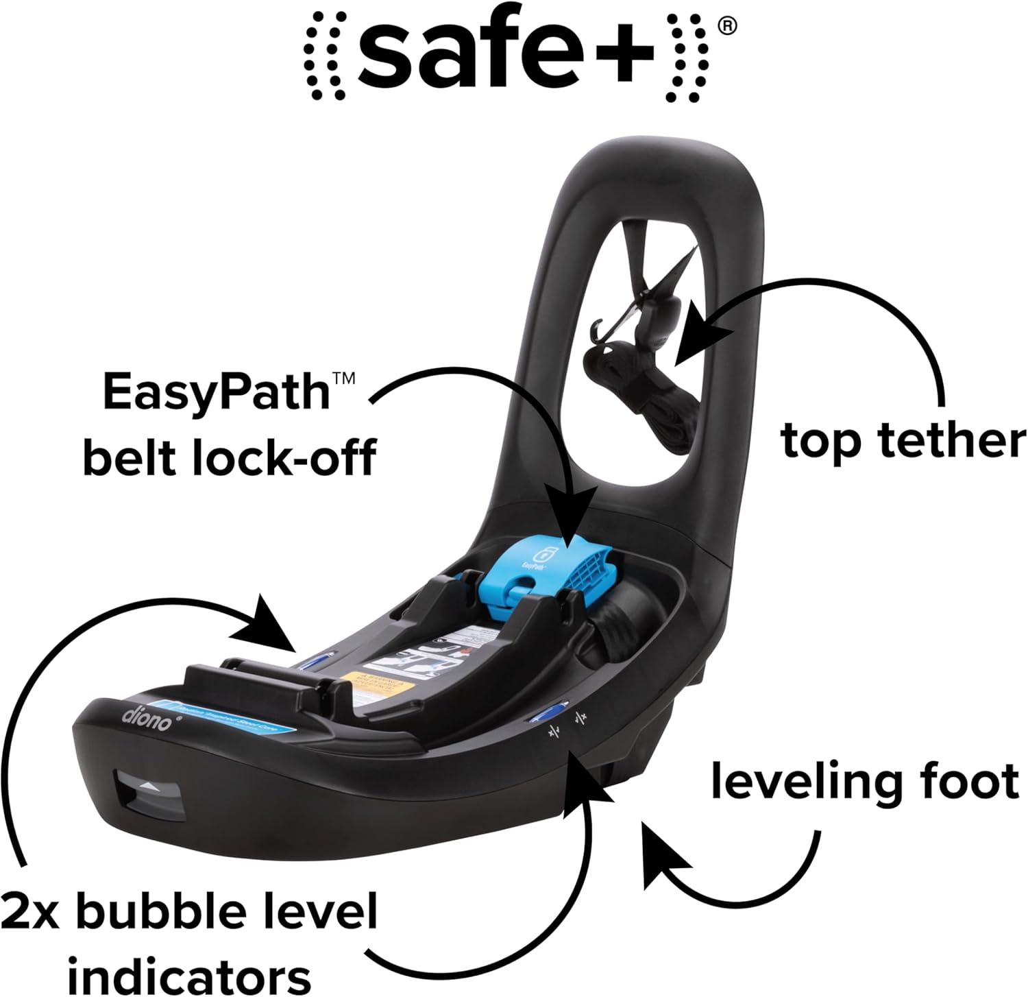 Diono LiteClik30 XT SafePlus Infant Carrier Infant Car Seat and Base, Rear-Facing for Infants 5-30lbs, SafePlus Engineering, with Infant Insert, UPF 50+ Sunshade (Black Storm) 4 71P5d6PESPL. AC SL1500
