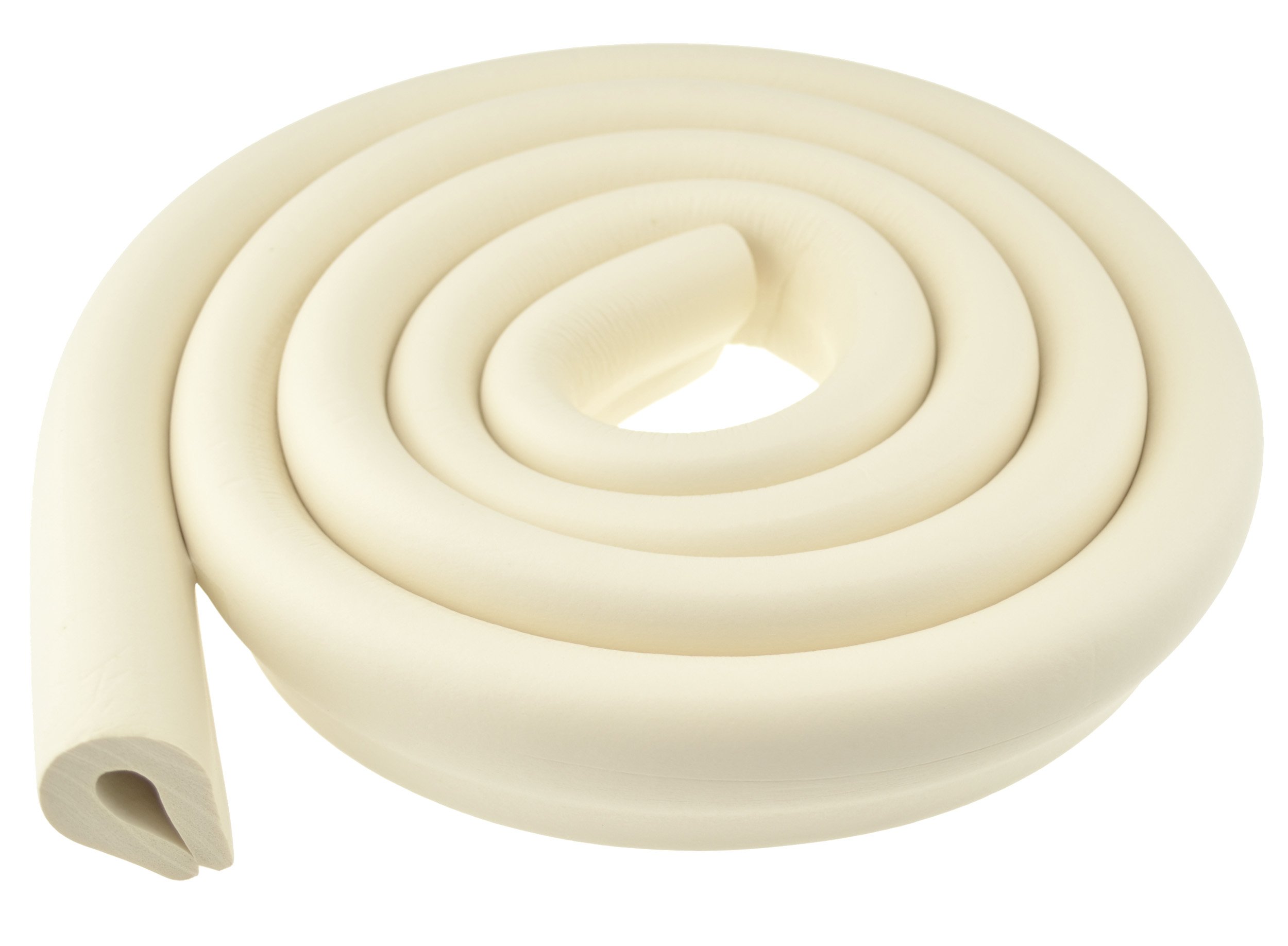 FiveSeasonStuff All Season Premium Foam Cushion Table Edge and Corner Guards / Edge Protectors / Edge Cushion / Edge Guards / Baby Proofing Child Proofing (U-Profile Double Sided Edge Protector Beige 1pc 2Metre (T:5-8mm) [for edges between 0.5-2cm])