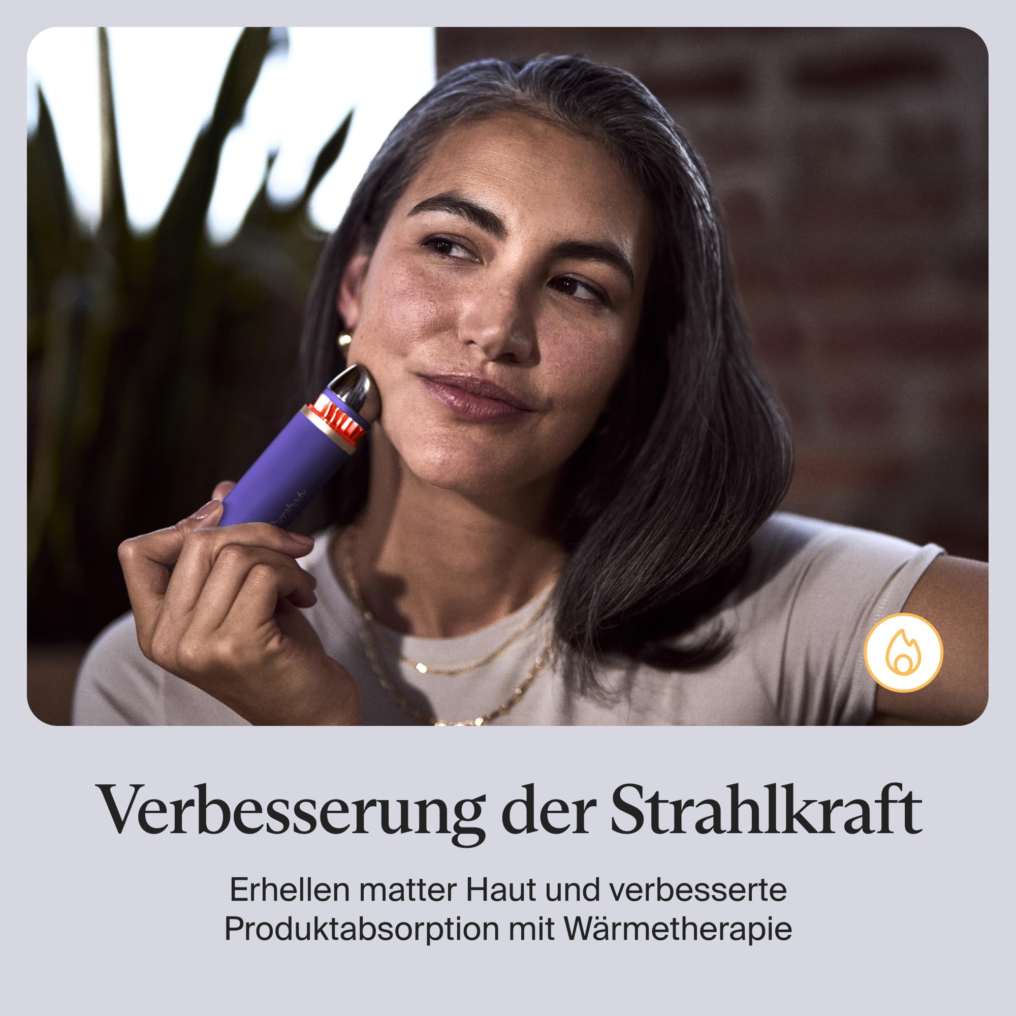 TheraFace Depuffing Wand von Therabody – Kälte- und Wärmebehandlungen für das Gesicht zum Abschwellen und Strahlen - Violett