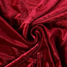 Tissu Velours d'ameublement extensible Cybèle uni Rouge - Par 50 cm