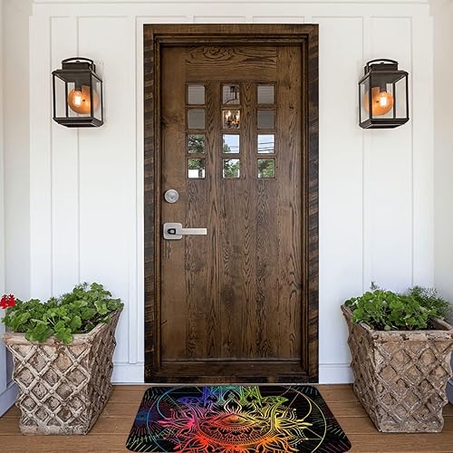 Miniatura 5 de Mystic - Alfombra de baño de franela negra antideslizante y suave, decoración del hogar para baño, cocina, interior, 15.7 x 23.6 pulgadas