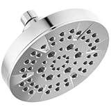 6-Setting Chrome Shower Head with High Pressure Spray&comma; 6 Inch Round Shower Head&comma; Showerheads&comma; 1&period;75 GPM Flow Rate&comma; Chrome 52535