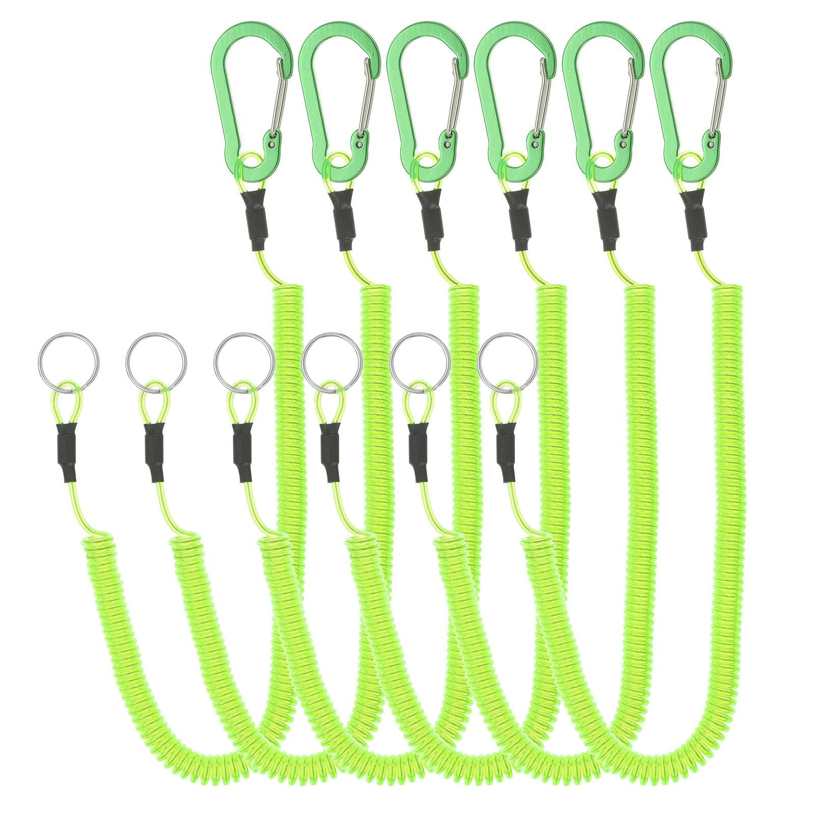 PATIKIL 6pcs Retractable Spring Coil Straps, 6