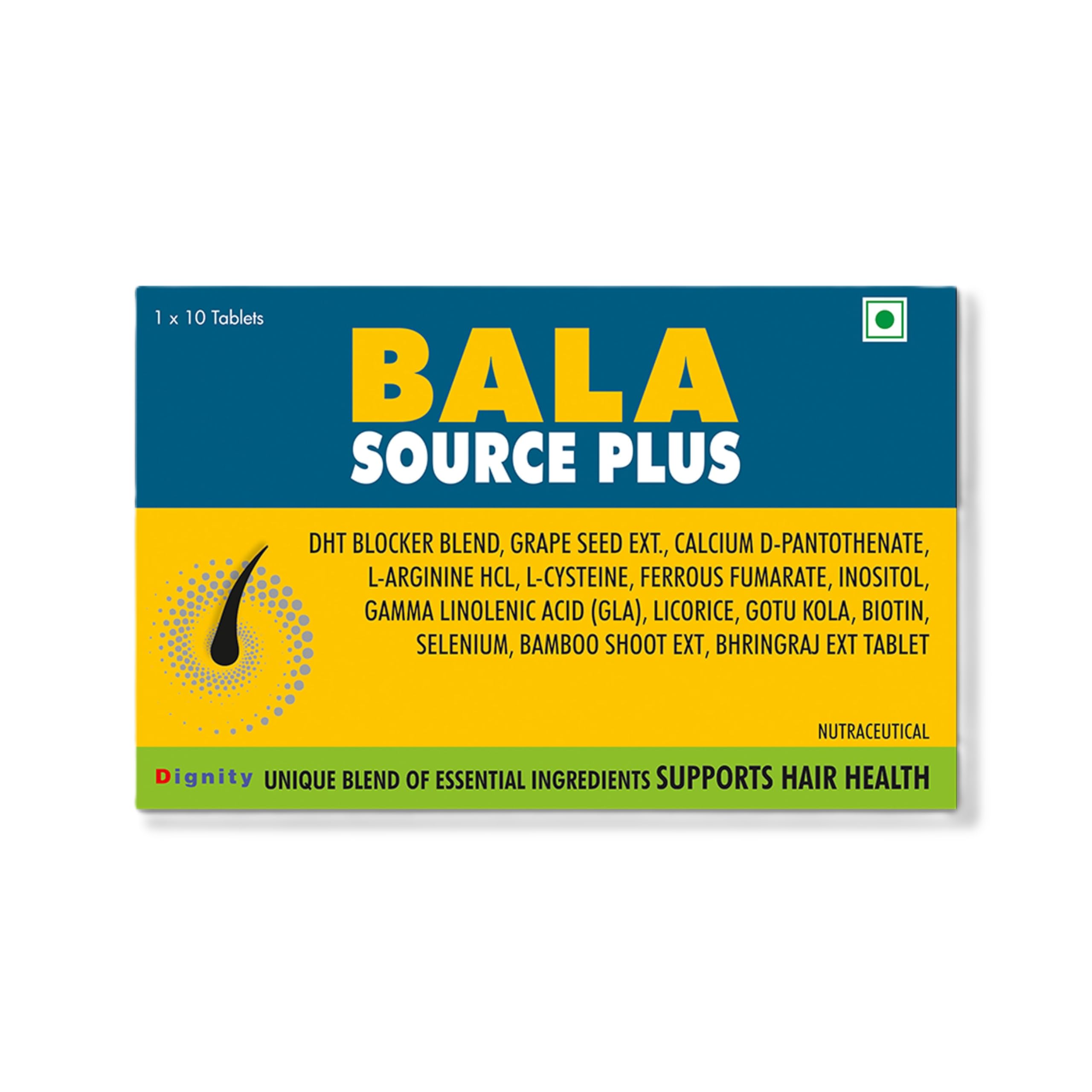 [BRSREHAHOJYBYFY6] Balasource Plus Tablets | Hair Health Supplement with Biotin 10 Tablets