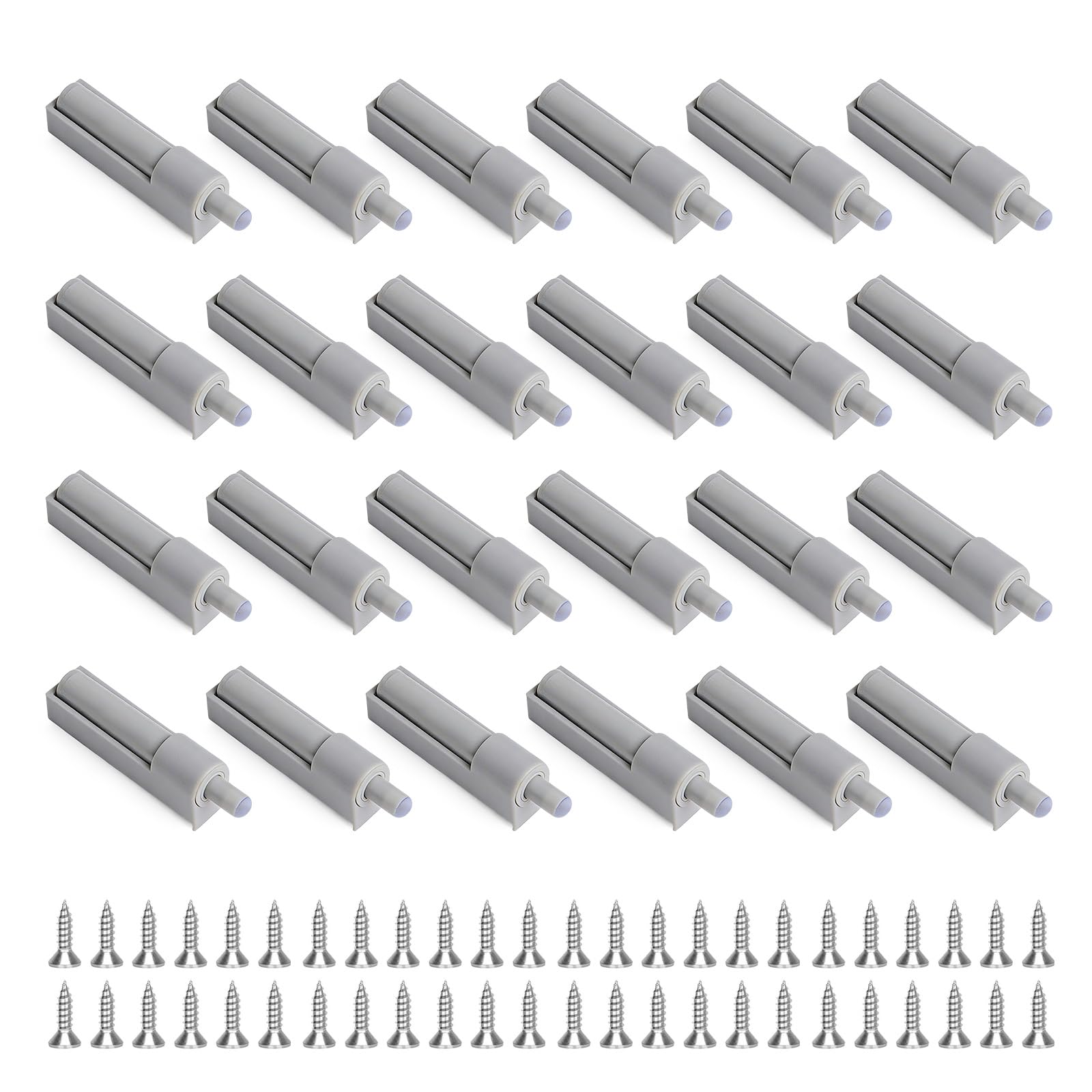 24PCS Soft Close Door Dampers, Quiet Closer Buffers Push to Open Door Catches Soft Closer Adjustable Damper for Cabinet Furniture Drawer