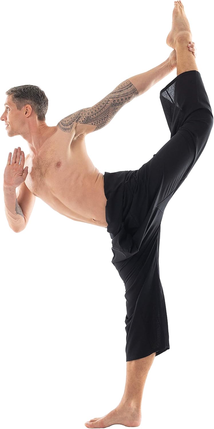 Thai Fisherman Pants - Lightweight Cotton Lounge Pants for Men, Perfect for Yoga, Hippie, or Pirate Style - Image 5