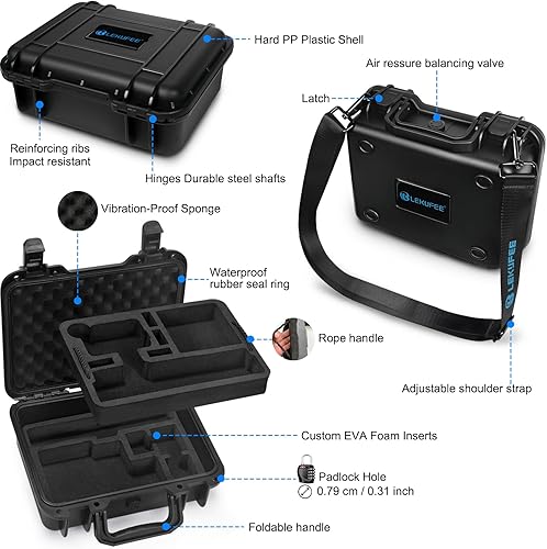 Miniatura 3 de Lekufee Funda rígida impermeable compatible con GoPro Hero 1312111098Media ModGopro VoltaCreator Editioncámara de acción y accesorios (solo funda)