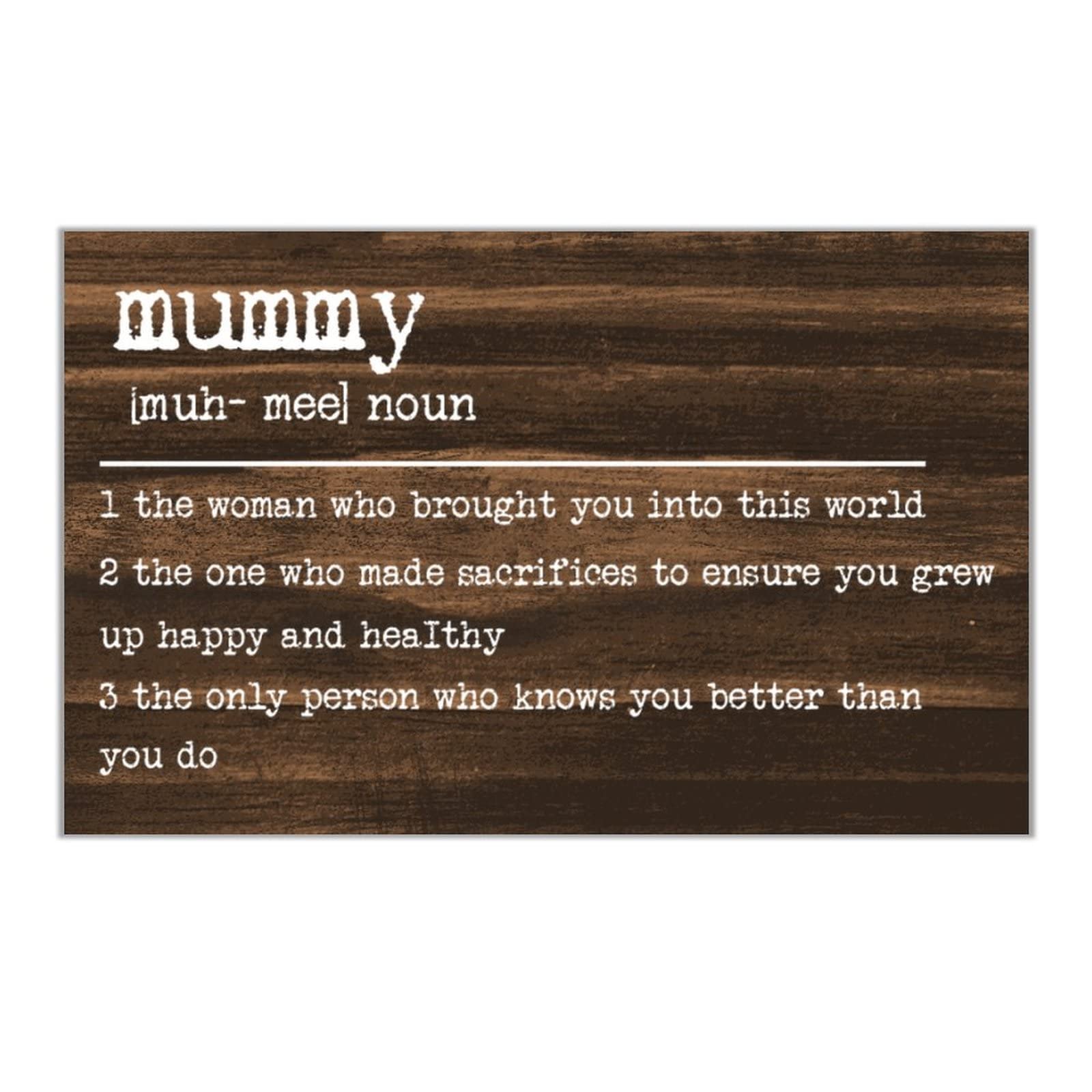 Plaque en bois Mummy Definition objet décoration murale salon - 7