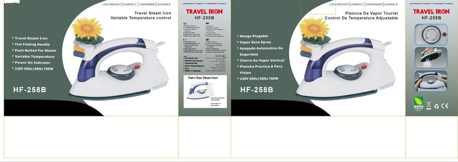 Handheld Home Travel Soleplate Steam Iron, Compact Folding Handle Electric Steam Iron, High Power 700W, Home Essentials