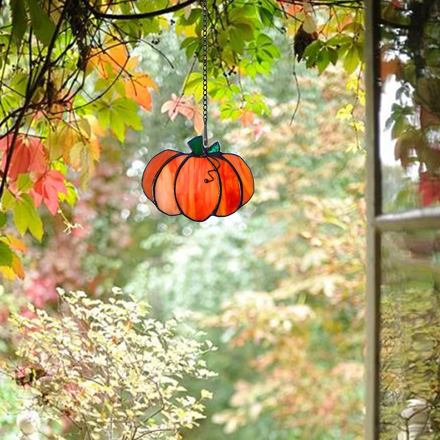 BOXCASA Décoration En Vitrail En Forme D'ours - Attrape-soleil Marron Marchant Pour Fenêtre - Décoration Murale - Art Animal De Ferme, Salon, Chambre