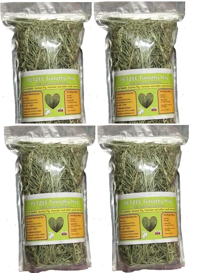 Petzee Timothy Hay Food for Rabbits, Guinea Pig, Hamsters and Other Small Animals (400 GMS)- Pack of 4 (B09Y4SJC34) Amazon Price History, Amazon Price Tracker