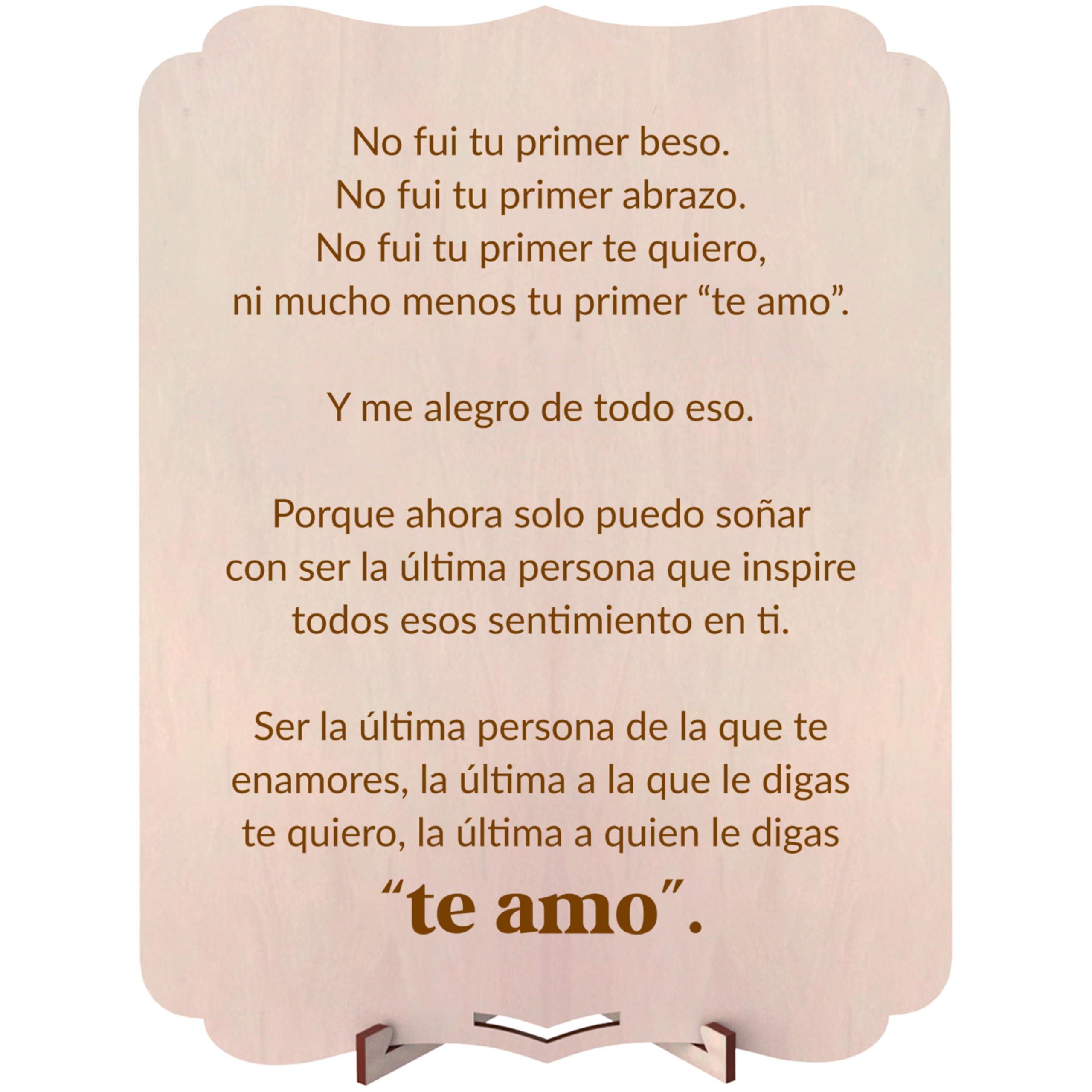 nagu® Tarjeta San Valentin Mujer u Hombre. Tarjeta Regalo de Madera para Novio o Novia. Postal para Regalos Aniversario Parejas o Cumpleaños con Frase de Amor. Felicitación Día de los Enamorados