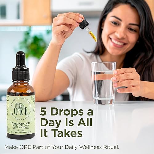 Miniatura 3 de ORE Gotas de Aceite de Orégano Mexicano 1 oz | 80% Carvacrol | Extracto Herbal Silvestre para Apoyo Inmunológico y Respiratorio | Suplemento Líquido
