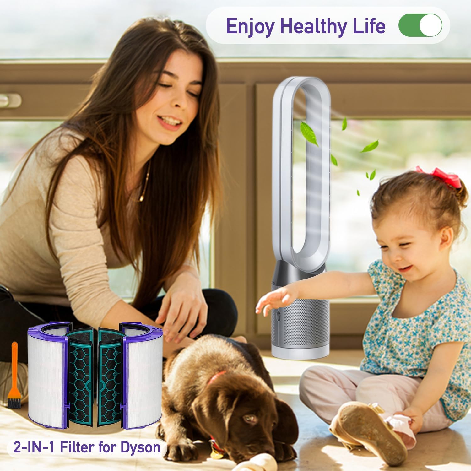 Filter Replacement for Dyson TP04 HP04 - DP04 TP05 DP05, Replace Part No. 968707-04,968708-04,969048-01.