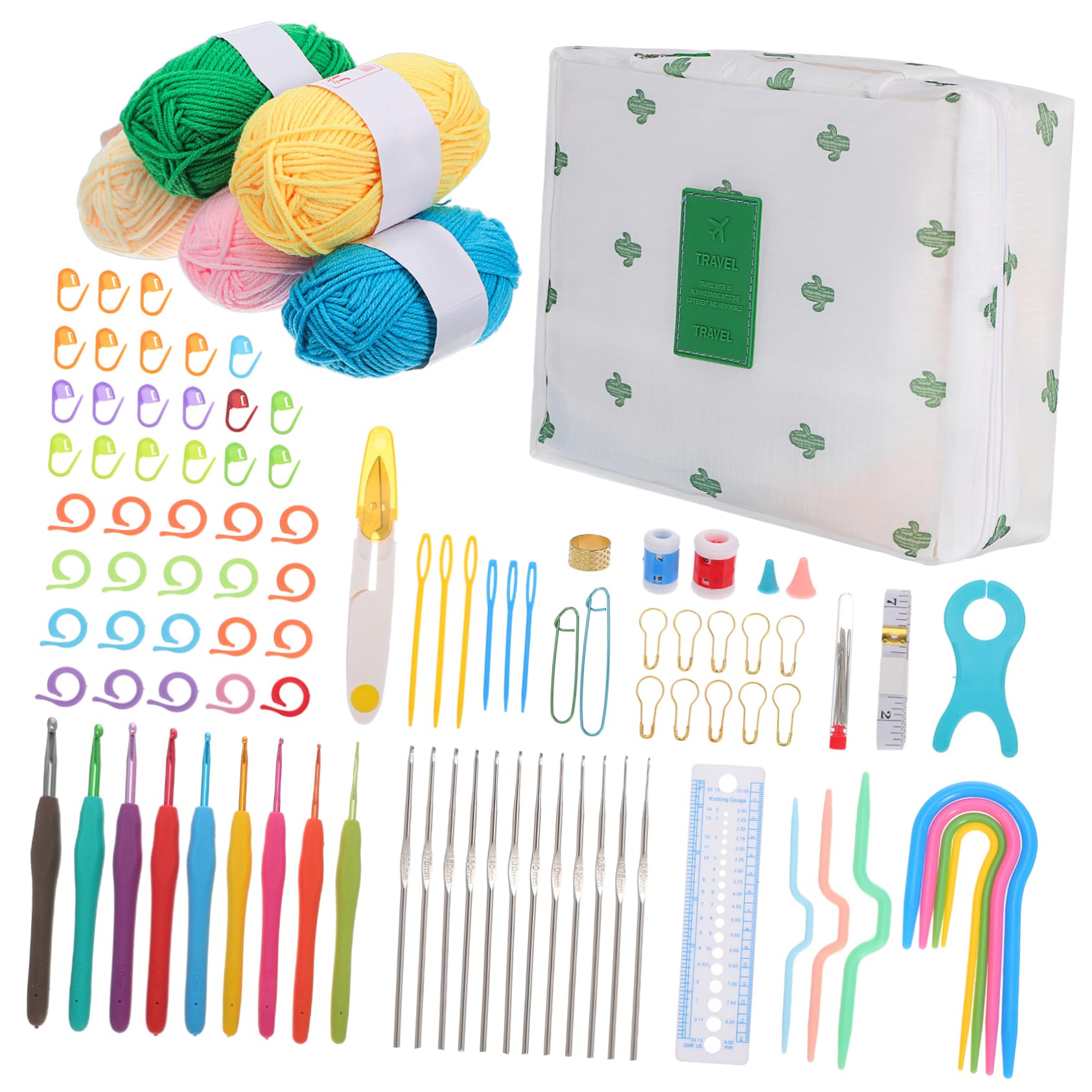 UTHCLO Kit de Crochet para Principiantes de 100 Piezas con Bolsa