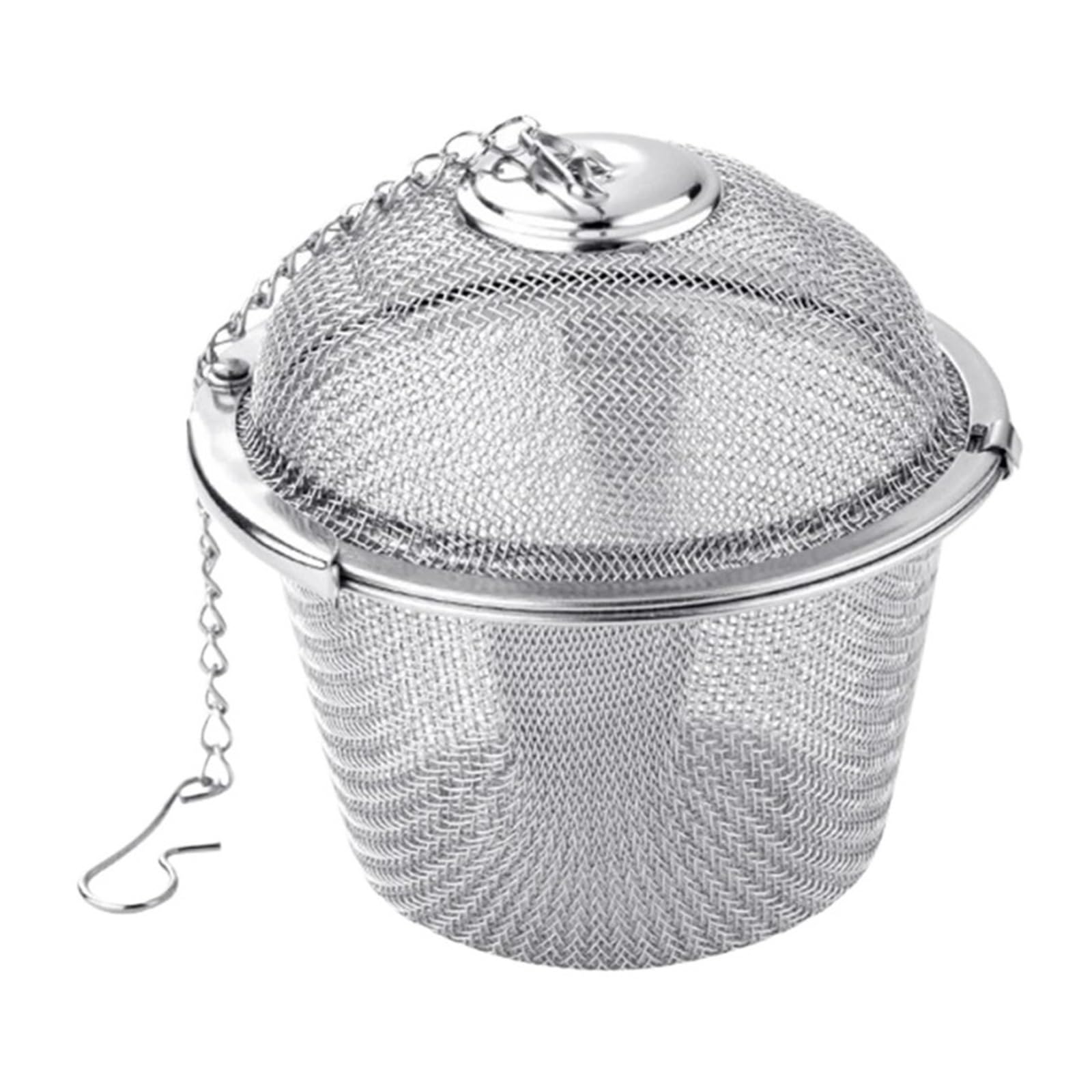 Bola de colador té acero inoxidable, Infusor malla fina for filtro bloqueo hojas sueltas for tetera, taza y olla(2pcs)