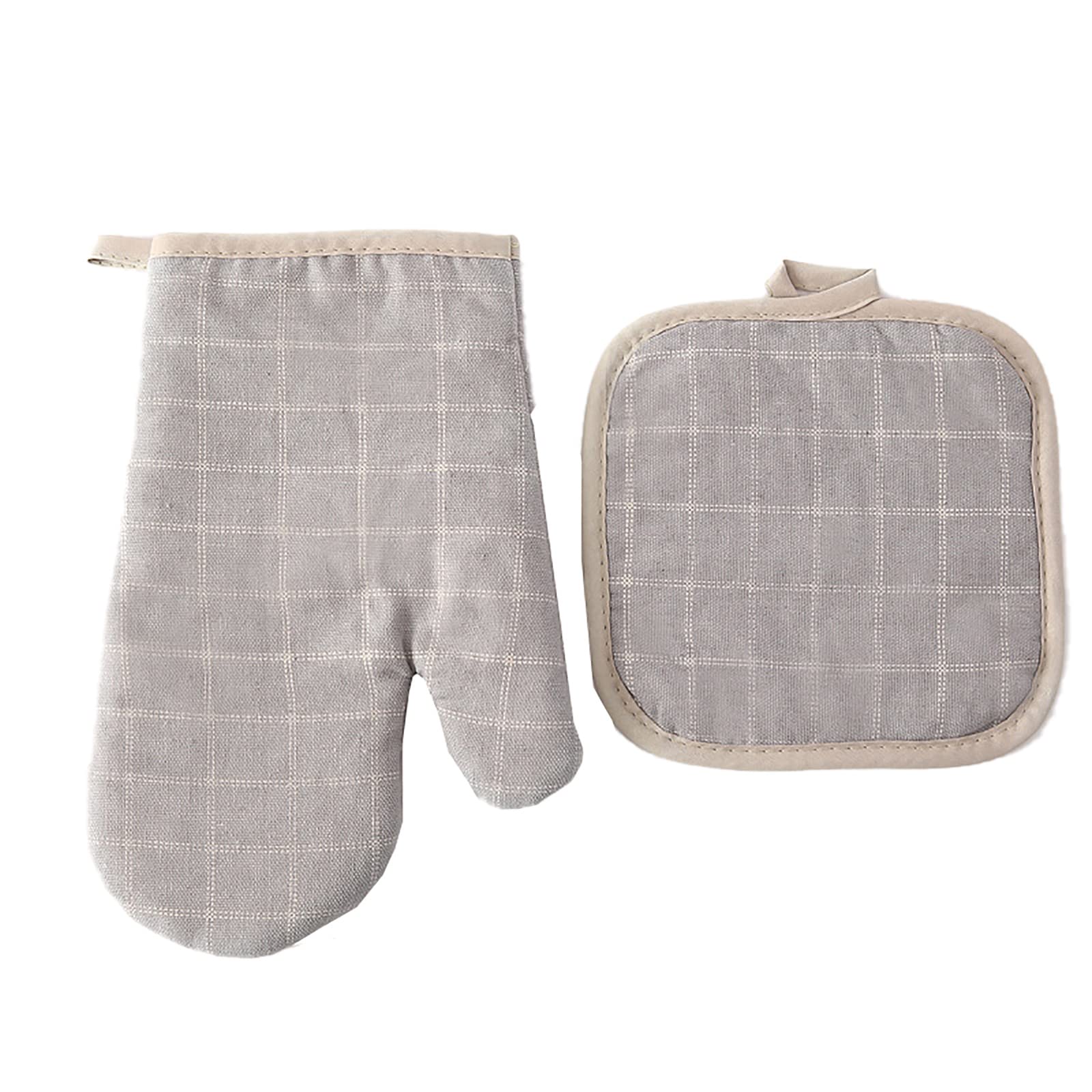 Gants de cuisine de cuisson maniques coton résistant chaleur imperméable - 8