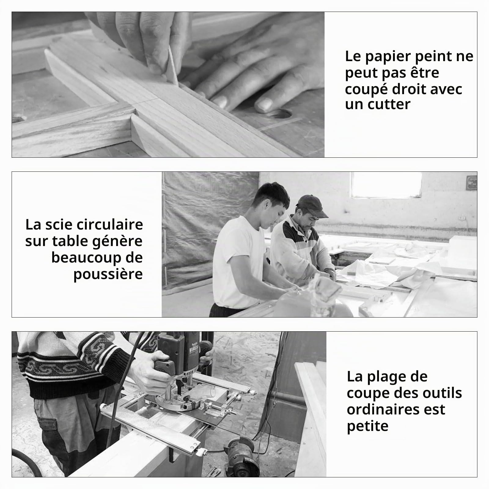 Outil de Coupe de Cloison SèChe,Coupe-Plaque de PlâTre Pliable Avec PoignéE Pivotante en Aluminium,Largeur de Coupe de 1.5 à 60 Cm,Pour Cloisons SèChes,Travail Du Bois et Bricolage