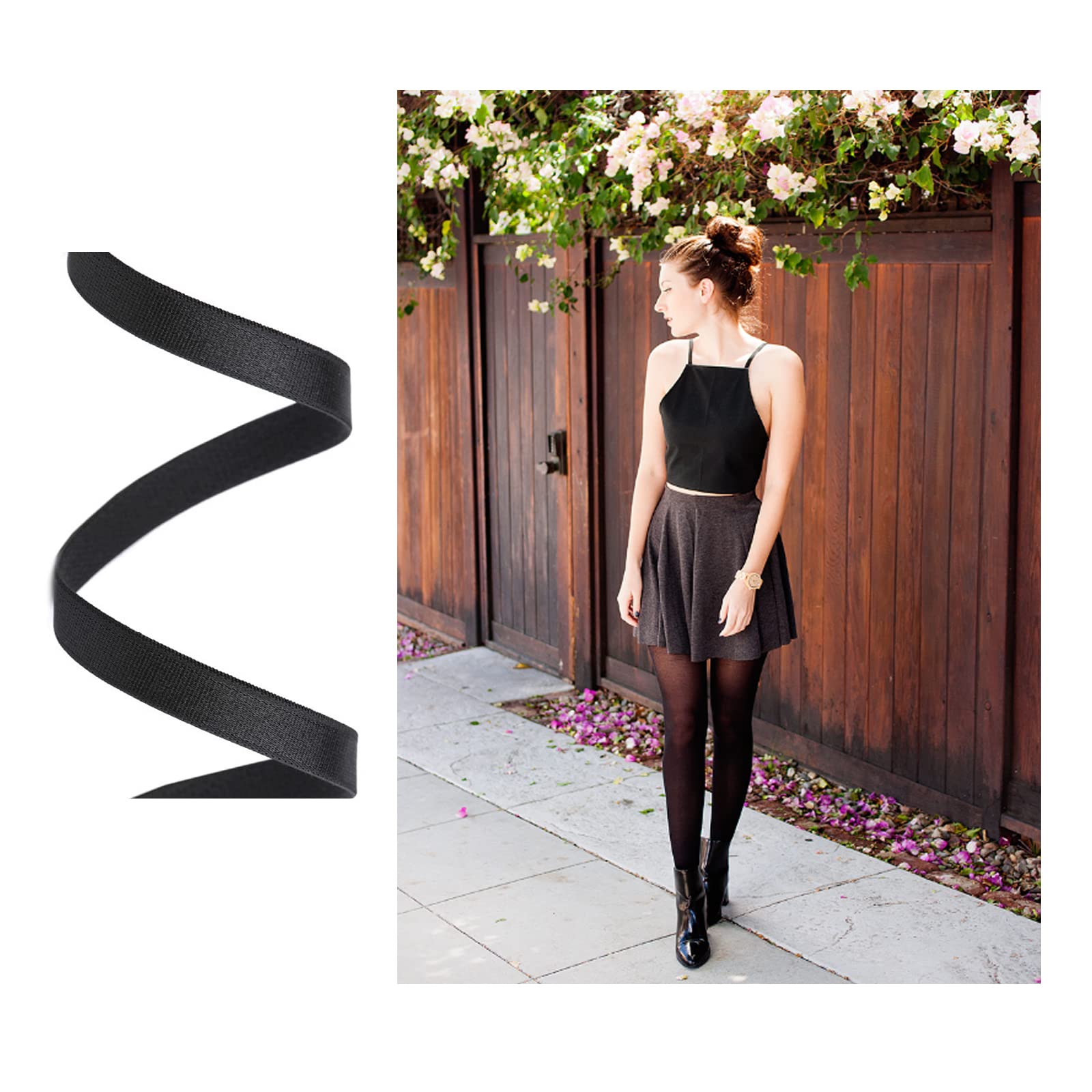 Fascia Elastica Reggiseno 5m - In Raso, Larghezza 10mm, Colore Pelle