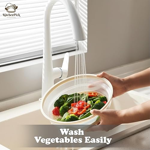 Miniatura 7 de Cubierta grande para salpicaduras de microondas y alfombrilla de silicona, tapa de placa plegable ventilada de 10 pulgadas y tapete de cocina