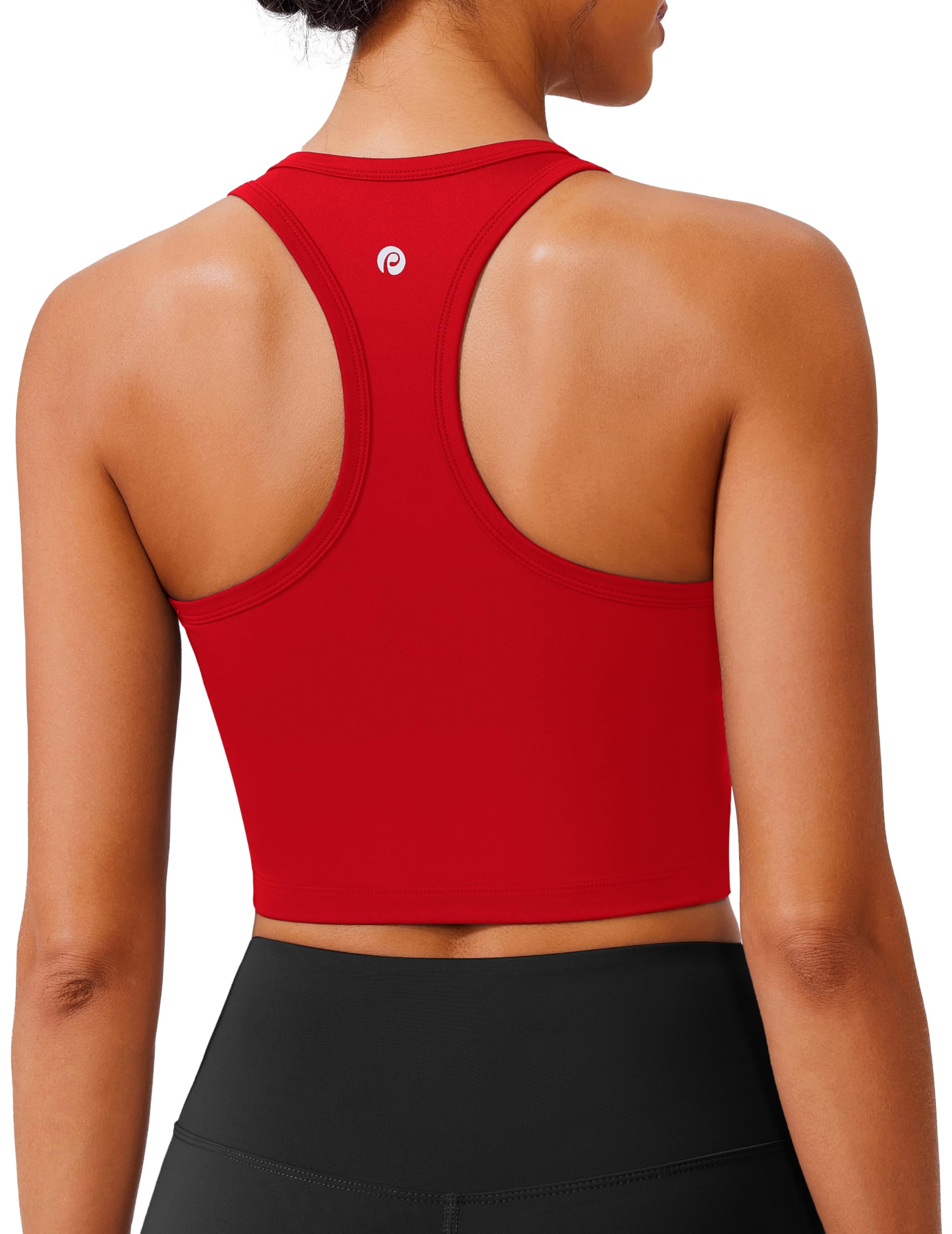 PINSPARK Sports Bra Longline Racerback Tank Top