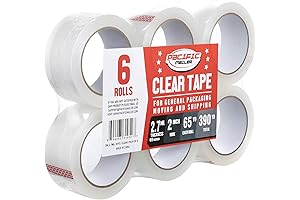 Pacific Mailer Clear Packing Tape, 2 Inch Heavy Duty Rolls