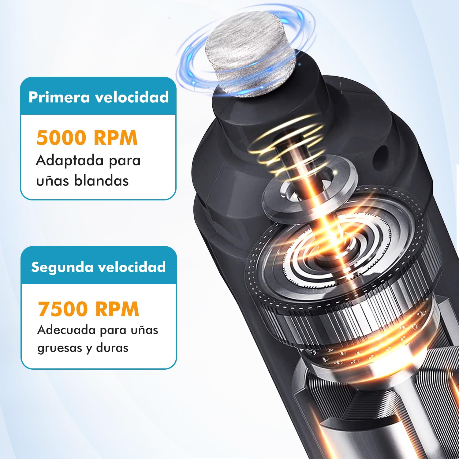 ETENTOUS Lima Uñas Perro Eléctrica, Último Lima para Perros Profesional con 3 Conexiones(con Cortauñas), 2 Velocidades con Luz Led, Lima de Uñas Electrico Perros Grandes, Medianos, Pequeños