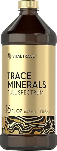 Carlyle Vital Trace Mineral Drops 16 onzas líquidas Suplemento de minerales de espectro completo Líquido vegetariano, sin OMG y sin gluten por