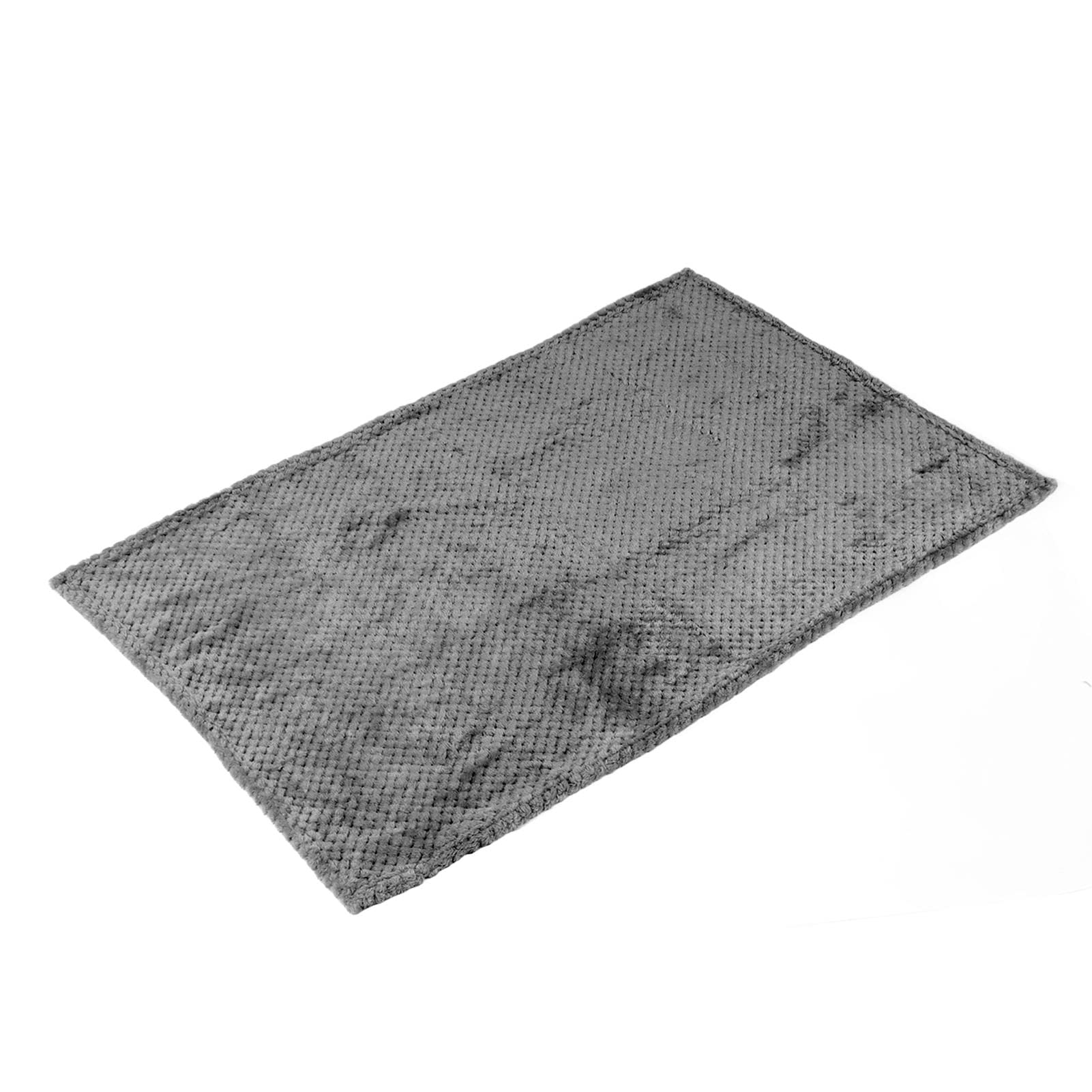 Couverture polaire douce et chaude lavable en machine pour chien et chat, légère et portable - Couverture matelassée pour petits animaux de compagnie, canapé, voiture, voyage (gris)