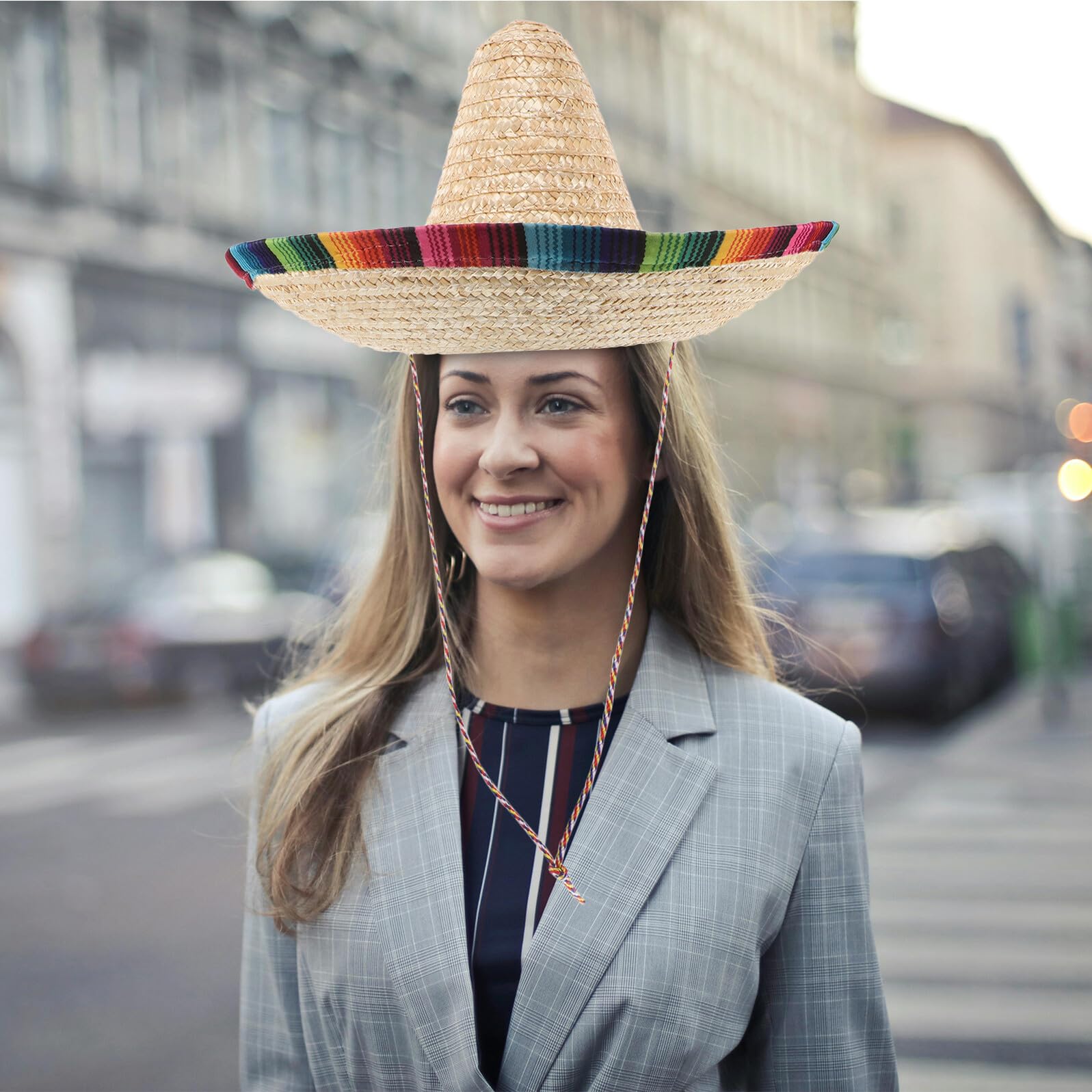 PACKOVE Sombrero Mexicano de Duradero y Accesorio para Disfraces y Fiestas Temáticas Diámetro Diseño Colorido para Adultos y Celebraciones