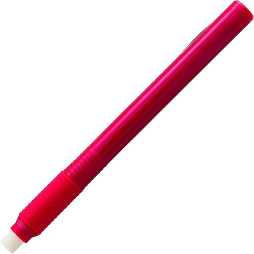 Miniatura 3 de Pentel Clic - Empuñadura de borrador, borrador retráctil, barril rojo, caja de 12 unidades (ZE22B)