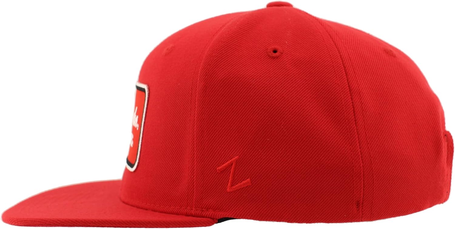ZHATS Standard NCAA Officially Licensed Hat Flat Snapback Z11 Brick Team Color, One Size - Image 3