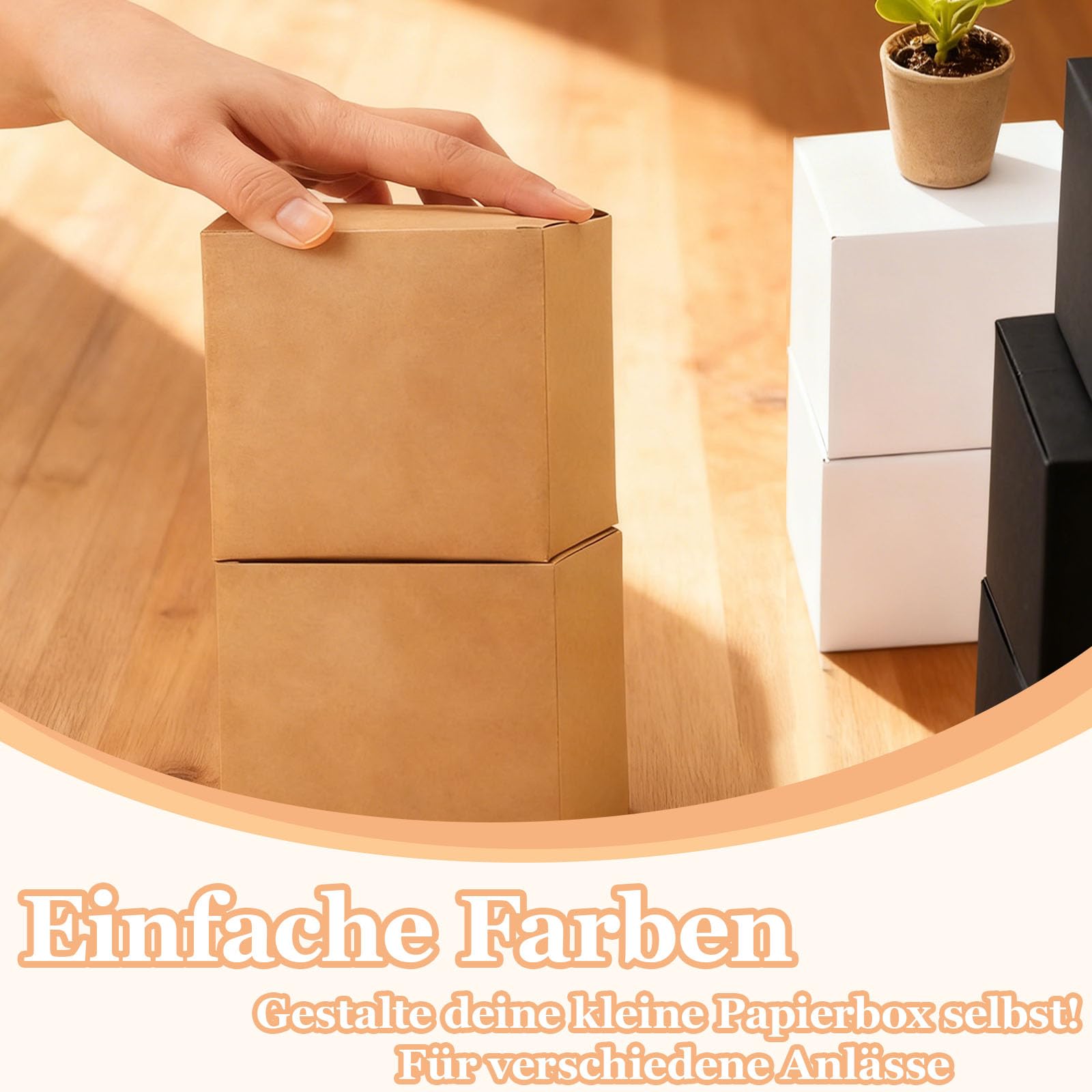 15 sztuk kartonowych pudełek na prezenty, czarne, z papieru kraftowego, 15 x 15 x 15 cm, kartonowe pudełka z pokrywką, kwadratowe, odpowiednie na prezent urodzinowy, na imprezę