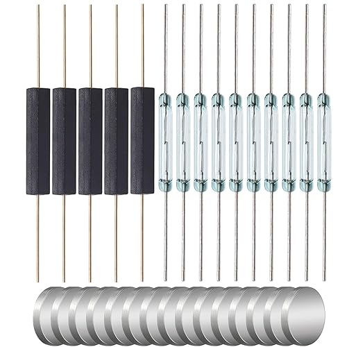 Weidder (15 piezas) 10 unids interruptor de lámina de vidrio 5 unids interruptor de lámina de plástico normalmente abierto (N/O) Contacto magnético
