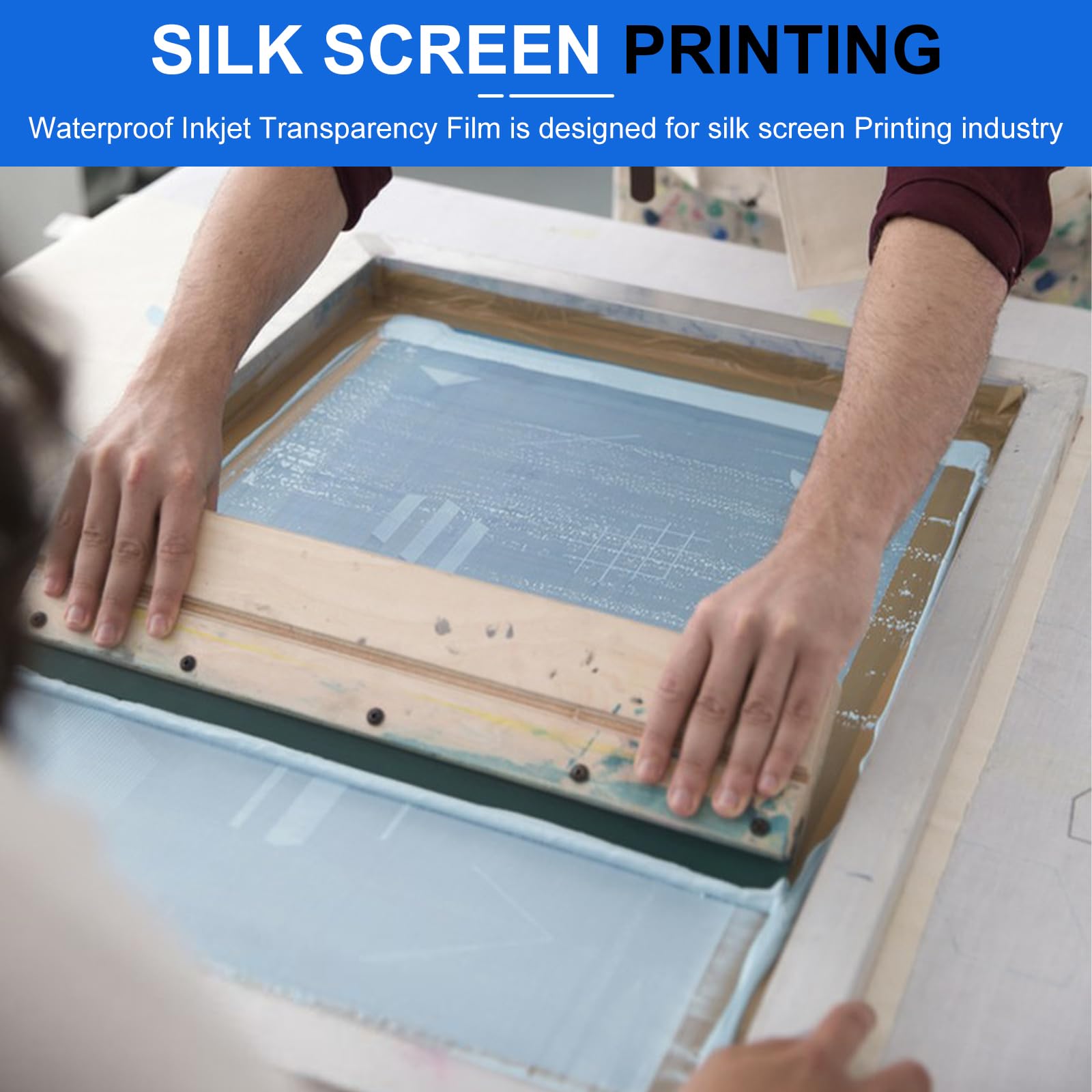 FURWEY 100 Sheets Inkjet Transparency Film, 13x19 inch, Clear Transparency Paper for Inkjet Printer, Silk Screen Printing, Overhead Projector, DIY Crafting - Image 6