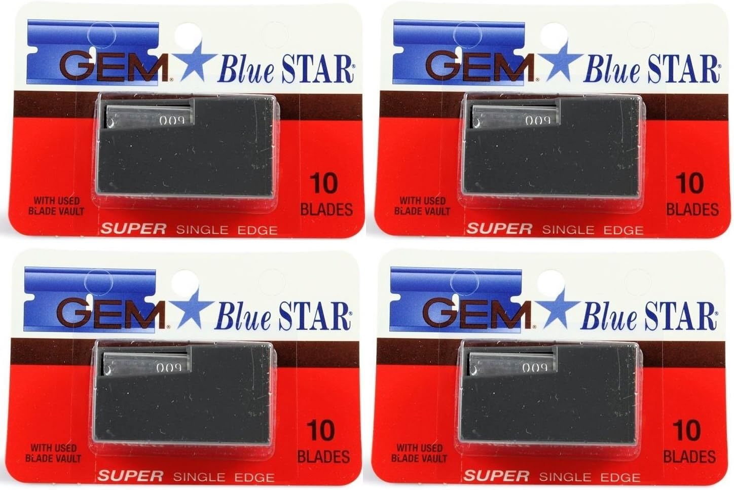 Gem Single Edge Blades 10's (Pack of 4) 40 Blades Total