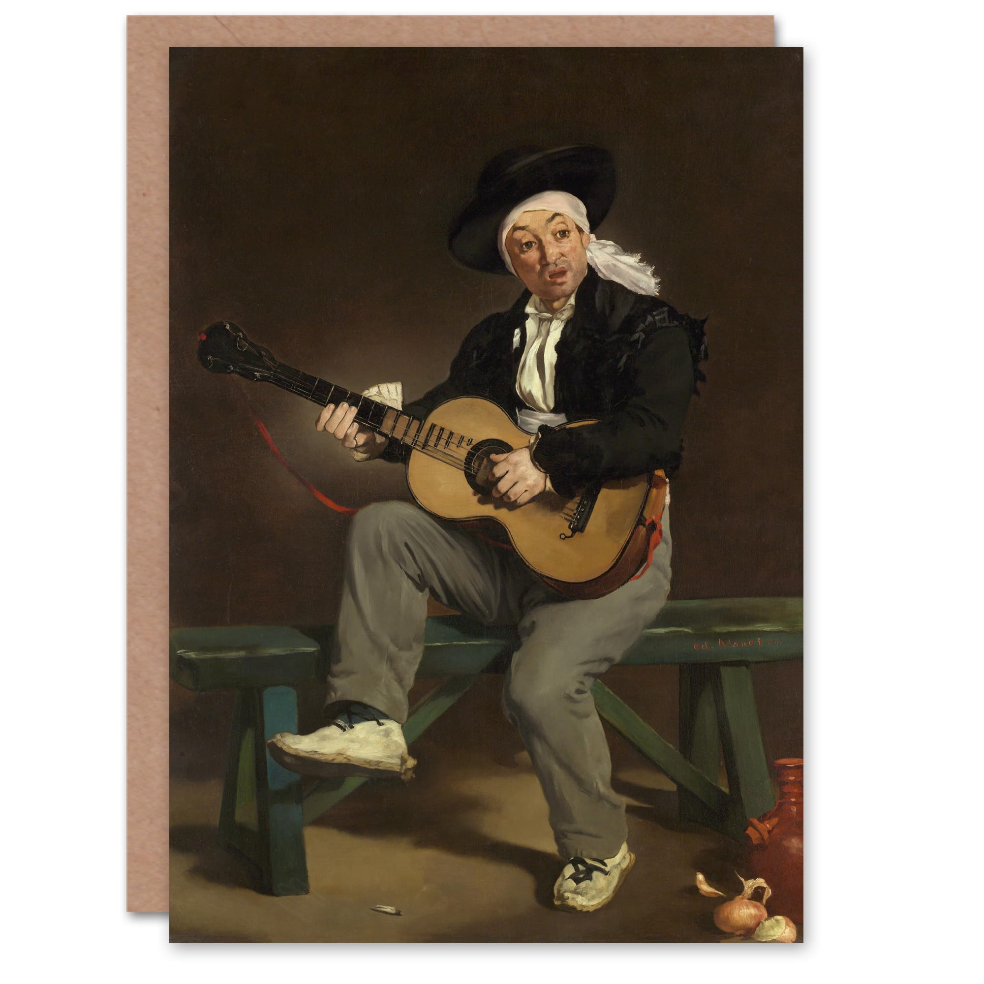 Artery8 Edouard Manet Art Card The Spanish Singer Portrait