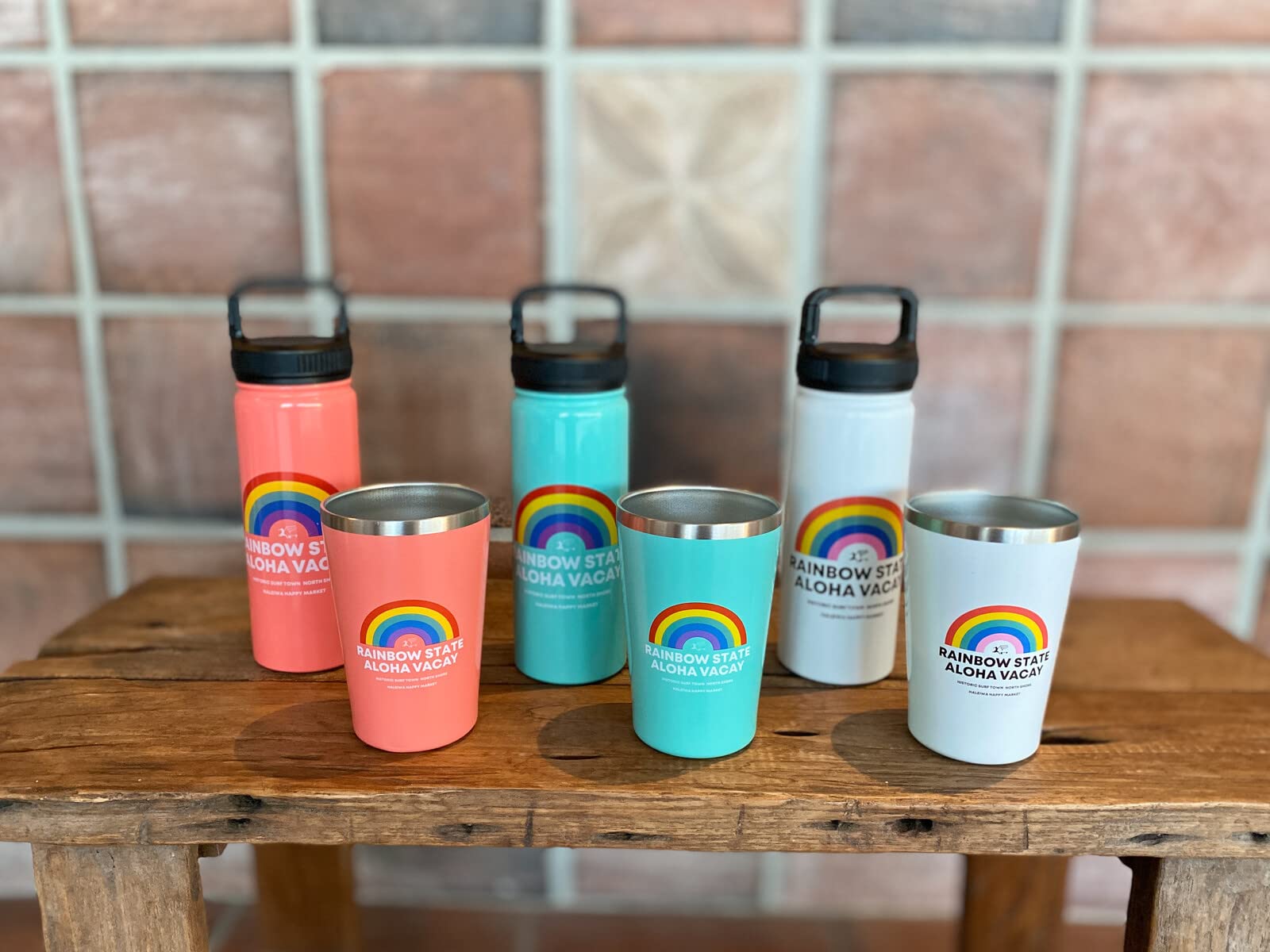 Amazon | HALEIWA ステンレスボトル (耐熱) ハワイ Rainbow State 広い