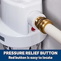 Vista 9 de Sistema de filtración de agua GE para toda la casa, reduce sedimentos, óxido y más, kit de instalación y accesorios incluidos, filtro no incluido