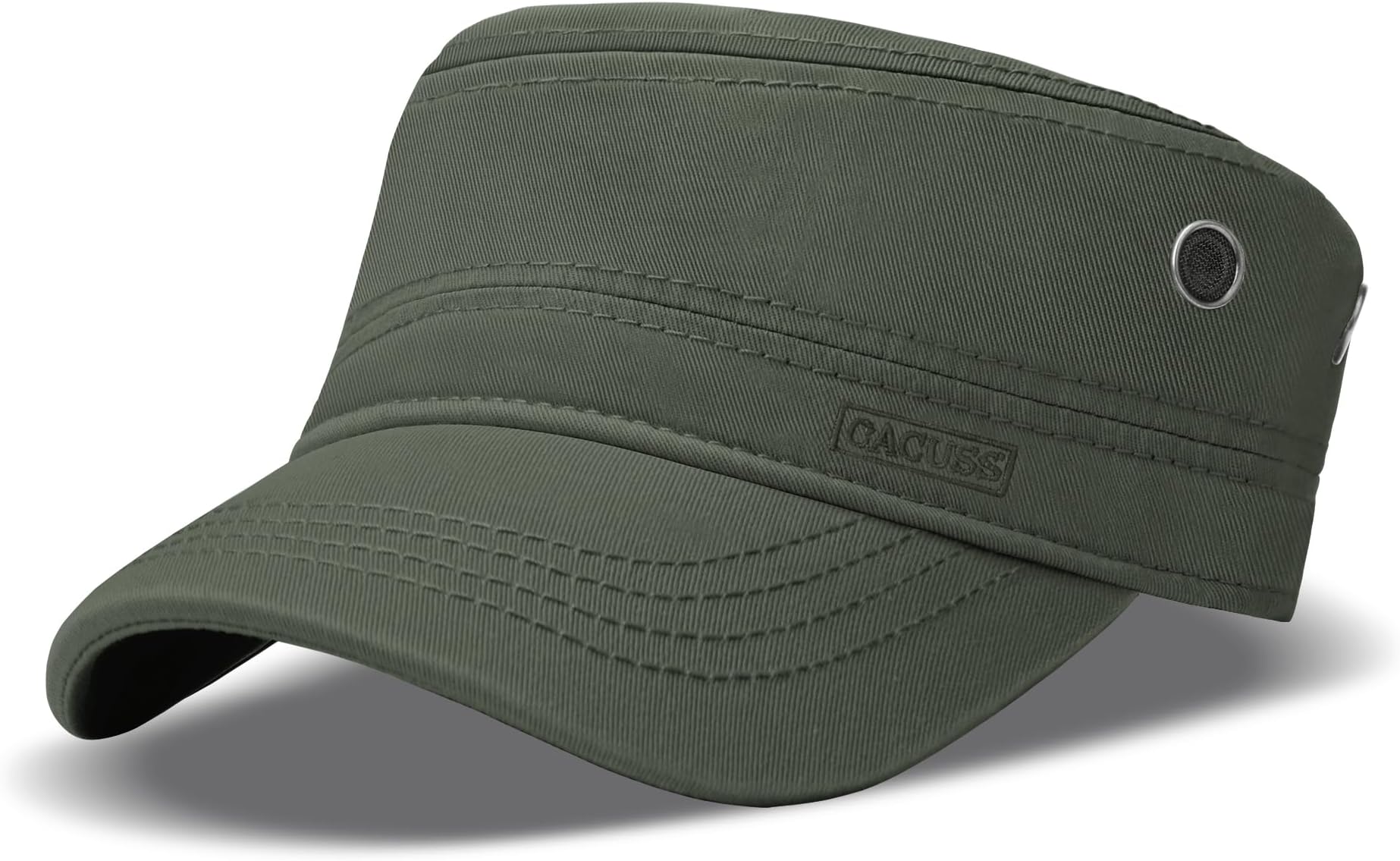 Men's Cotton Army Cap Cadet Hat Trucker Dad Hat Military Flat Top Adjustable Vintage Baseball Cap