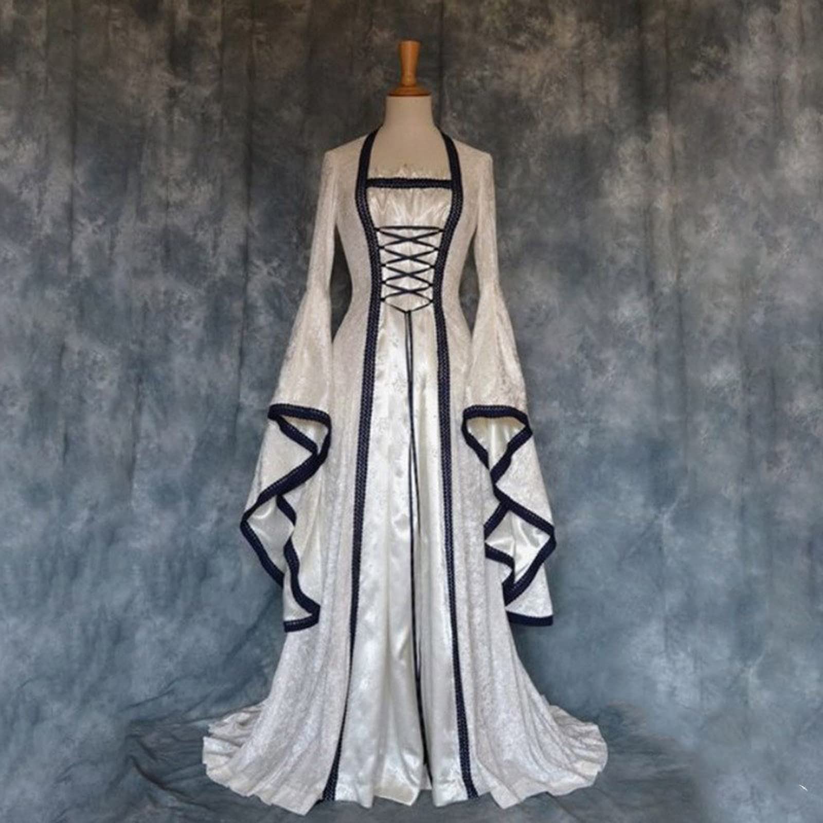 Disfraz barroco de Halloween para adulto, disfraz de reina, vestido victoriano para mujer, renacentista gótico, princesa rey carnaval, noche A93